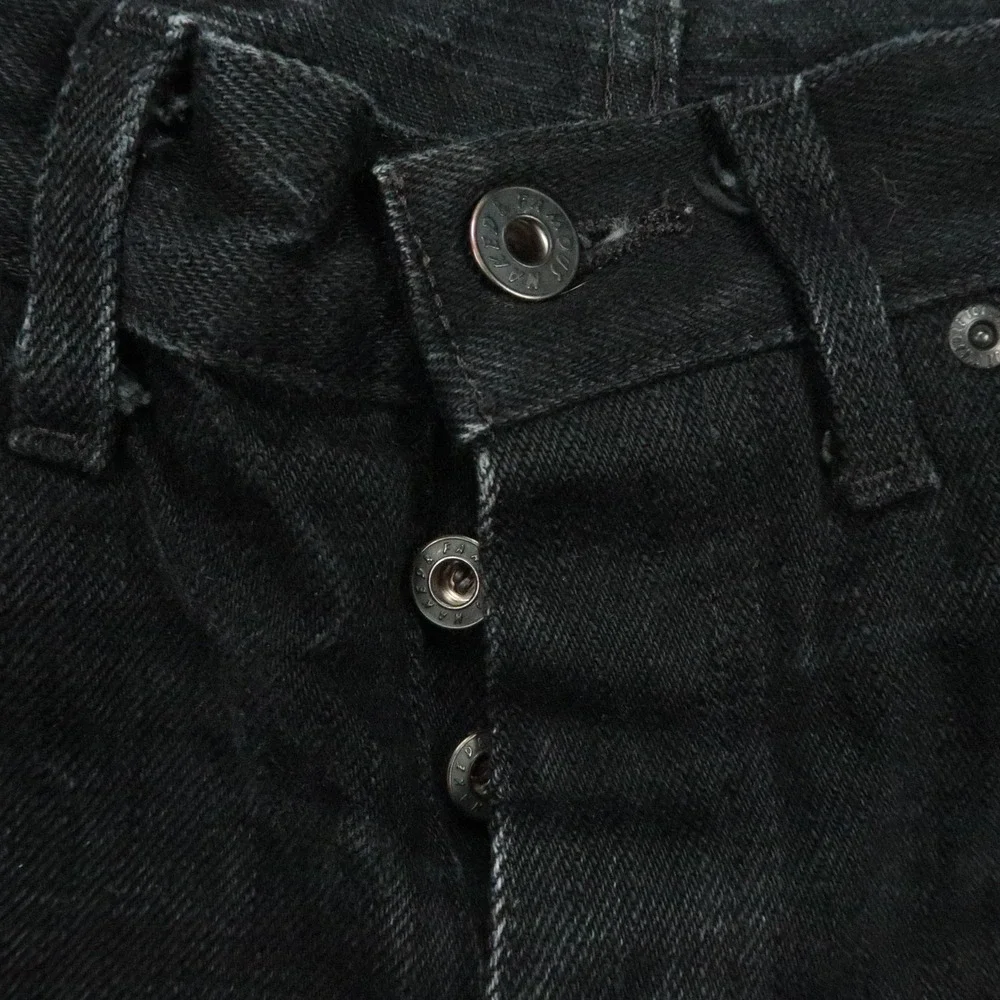 Naked Famous Denim Jeans Men 30x35 Black Super Guy Elephant 7 El Diablo Selvedge